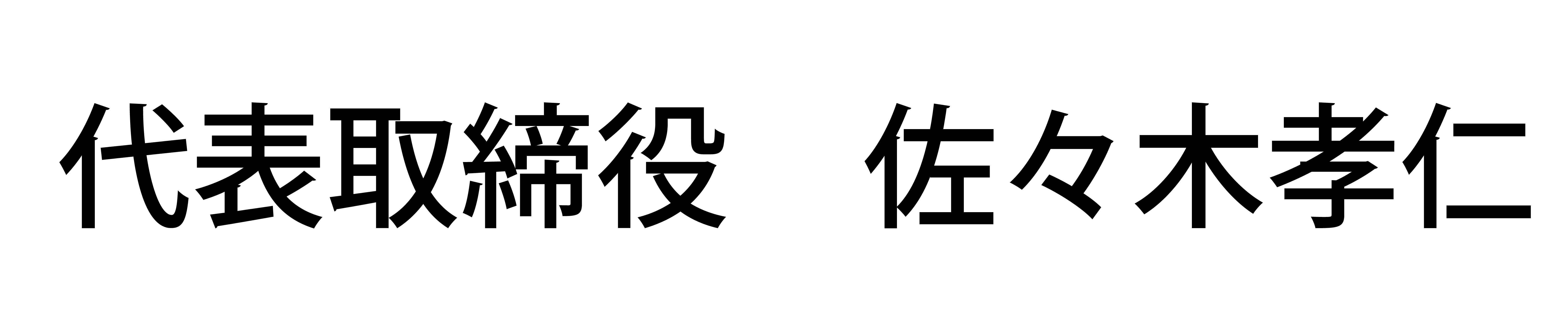 代表取締役 佐々木 孝仁